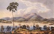 Lycett, Joseph Distant View of Hobart Town,Van Diemen-s Land,from Blufhead china oil painting reproduction